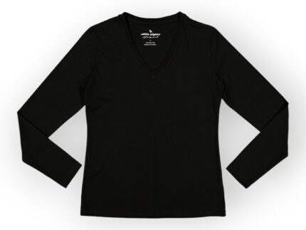 T SHIRT FEMME COL V JERSEY LYCRA