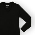 T SHIRT FEMME COL V JERSEY LYCRA – Image 3