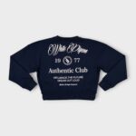 SWEA COL ROND MOLLETON COTON – Image 2