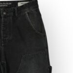 PANTALON CARPENTER EN DENIM NOIR 100% COTON – Image 4