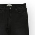 PANTALON JEAN SLIM FIT EN DENIM NOIR COTON STRETCH – Image 2