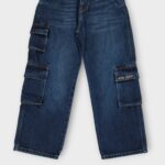 PANTALON AVEC CEINTURE ELASTIQUE EN DENIM 100 % COTON – Image 5