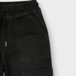 PANTALON CARGO CEINTURE ELASTIQUE EN DENIM STRETCH – Image 9