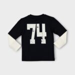 T SHIRT GARÇON DOUBLE MANCHE EN JERSEY 100 % COTON – Image 3