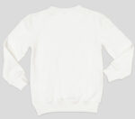 ENSEMBLE FILLETTE :SWEAT COL ROND ÉCRU IMPRESSION COEUR DEVANT+CALÇON UNI – Image 3