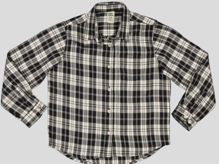 CHEMISE FILLETTE EN COTON A CARREAUX