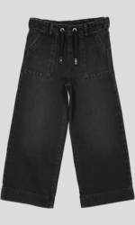 PANTALON JEANS FILLETTE CEINTURE ELASTIQUE ET CORDON – Image 7