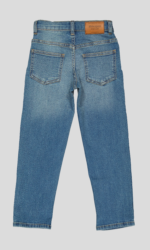 JEAN ENFANT BLEU A JAMBES FUSELEES,BRODE – Image 3