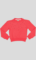 SWEAT COL ROND MOLLETON COTON ELASTHANNE AVEC STRASS – Image 12