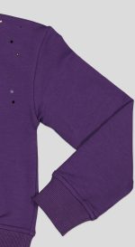 SWEAT COL ROND MOLLETON COTON ELASTHANNE AVEC STRASS – Image 5