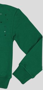 SWEAT COL ROND MOLLETON COTON ELASTHANNE AVEC STRASS – Image 8