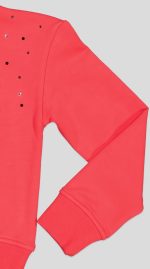 SWEAT COL ROND MOLLETON COTON ELASTHANNE AVEC STRASS – Image 11